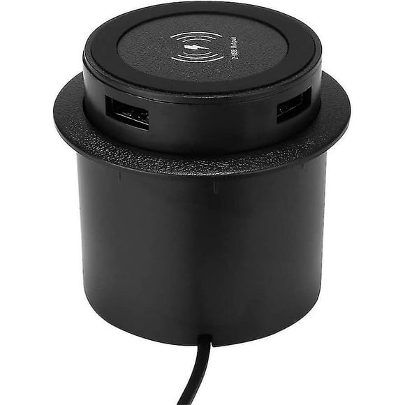 Wireless Desktop Charger, 2 In 1 Wireless Charger With 2 Usb Ports Quick Charging Station For Deskto