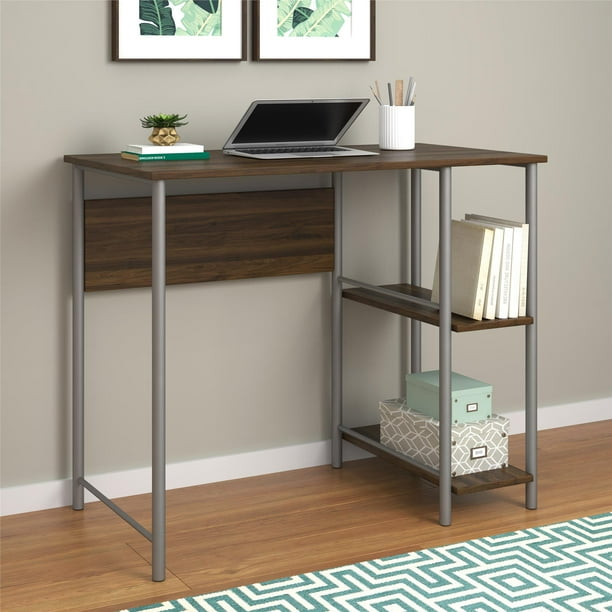 Mainstays Basic Student Desk Walnut Walmart Com Walmart Com