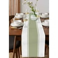 thumbnail image 2 of Sage Green Stripes, Table Runner Geometric Pure Solid Color Tablerunners 18 x 72 Inch, Table Decorations Tabletop Scarf for Summer Gathering Holiday Farmhouse Kitchen Dining Decor, 2 of 6