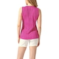 thumbnail image 3 of INSPIRE CHIC Women's Tank Tops Sleeveless Top Business Casual Scoop Neck Blouse Summer Shirts S Hot Pink, 3 of 6