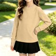 thumbnail image 2 of HAJWOH Teen Toddler Kids Girls Boys Comfort Crewneck Long Sleeve Sweatshirts Pullover Tops Sweatshirts, 2 of 6