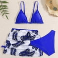 thumbnail image 2 of Swanpen Bikini Swimsuits for Girls Summer 3 Piece Bikini Swimsuit Set Mesh Breathable Bathing Suit with Beach Skirt, 2 of 4