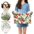 thumbnail image 5 of Yayeee Foldable Storage Basket for Shelves with Handles Waterproof Cloth Bins, Apple Leaves Pattern, 5 of 7