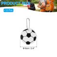 thumbnail image 2 of Uxcell Reflective Keychain Tags, Reflective Football Pendant Waterproof Safety Reflector for Backpack Handbag Silver-white, 2 of 7