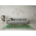 thumbnail image 3 of Ahgly Company Indoor Rectangle Persian Turquoise Blue Traditional Area Rugs, 2' x 4', 3 of 4