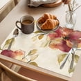 thumbnail image 3 of Vintage Flowers Placemats Set of 8, Watercolor Red Yellow Floral Oil Painting Non-Slip Place Mats Washable Table Mats for Kitchen Dining Table Decorations Indoor/Outdoor, 3 of 9