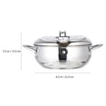 thumbnail image 2 of 1 Set of Household Frying Pot with Thermometer Japanese Style Deep Fryer Pan, 2 of 6