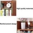 thumbnail image 3 of UTAH-Desktop Bookshelf, 2-Tier Wood Display Stand Organizer,Small Bookcase Storage for ome Office Desk, Living Room, Bedroom (Walnut), 3 of 4