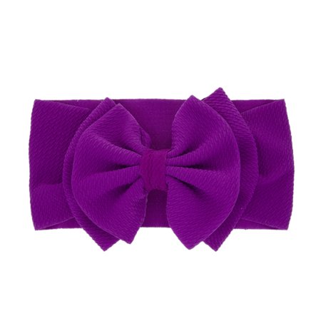 

1PC Baby Girls Solid Bowknot Stretchy Headbands Hat Accessories
