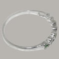 thumbnail image 5 of LBG British Made 925 Sterling Silver Cubic Zirconia & Natural Emerald Womens Eternity Ring - 33 size options - Size 5, 5 of 9