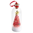 thumbnail image 2 of Recordable Christmas Tree Message in a Bottle, Glass Snowy Tree Ornament with Voice Playback Warm LED Light, Holiday Keepsake Gift Decor, 2 of 5