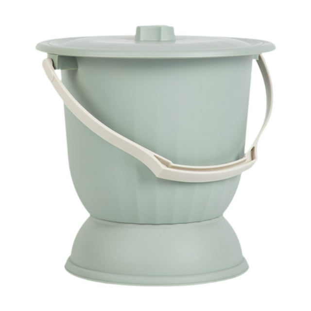 Yinanstore Pot de Lit Portable Bassin de Nuit Seau Crachoir avec Couvercle et Poignée Pot de Chambre pour Enfants Fille Garçon Intérieur Maison Vert