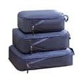 thumbnail image 3 of Travel Packing Organizers, 3 Pack Compression Packing Cubes for Travel, Navy Blue Travel Organizer Bags for Luggage, Durable Suitcase Organizer Bags Set, Expandable Clothing, 3 of 7