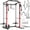 black machine, variant on ALLVIATE 7‑in‑1 Power Cage Squat Rack, Smooth Aluminum Alloy Pulley System, 2000lbs Heavy‑Duty Compact Home Gym, Dual Independent 2:1 Cable Crossover