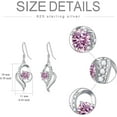 thumbnail image 2 of CACA LADY 925 Sterling Silver October Birthstone Dangle Earrings for Women Birthday Jewelry for Women, 2 of 5