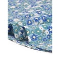 thumbnail image 5 of INSPIRE CHIC Robe-Chemise Courte à Manches Courtes pour Femme, Coupe Évasée, Col Contrastant, m Bleu-Blanc, 5 of 5