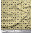 thumbnail image 1 of Soimoi Beige Rayon Fabric Insect Printed Fabric 1 Yard 56 Inch Wide, 1 of 1