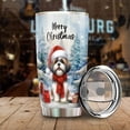 thumbnail image 3 of Merry Christmas Shih Tzu Enjoys Woofmas Winter Xmas Holiday 20oz Stainless Steel Tumbler Insulated Cup with Lid Lion Dog Lover Gifts - 02022, 3 of 5