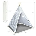 thumbnail image 2 of Gymax 5.2' Portable Kids' Play Tent Indian Teepee Playhouse Sleeping Dome w/ Cushion, 2 of 10