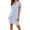 #060-Light Blue, variant on TaTaai Women's Striped Lapel Collar Short Sleeve Midi Dress Loose Casual Stretch Linen Blend Dress for Commute Office Daily Wear Gift