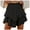 Black, variant on Summer Mini Skirts for Women 2025 Casual Boho Ruffle Tiered Skorts High Waist Solid Color Flowy Short Dresses Vacation Outfits, Black, Large