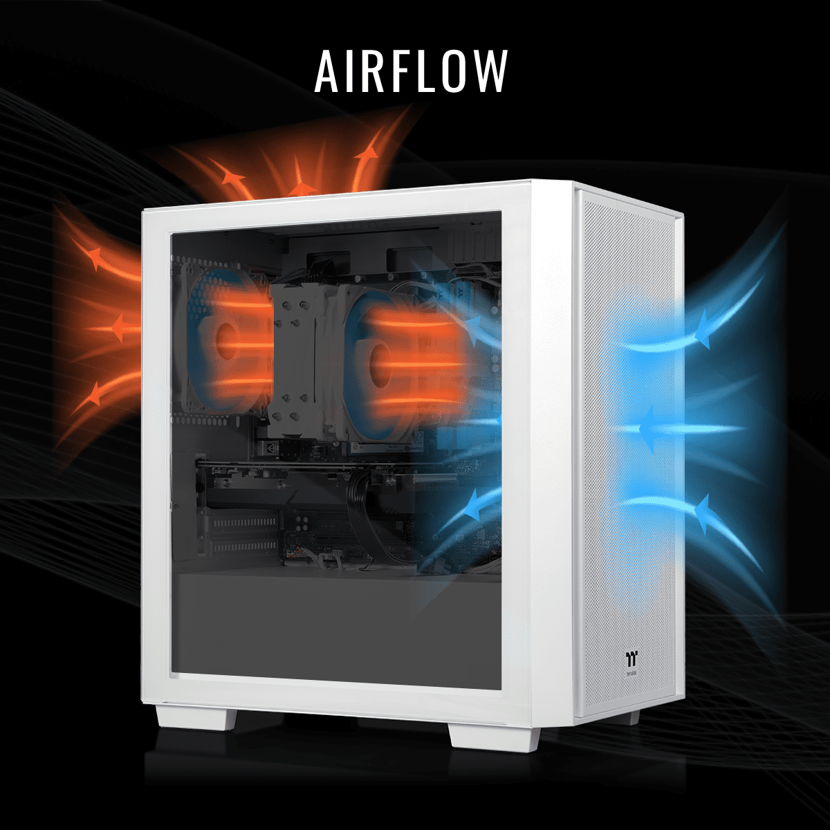 Thermaltake Gaming Desktop PC NE R76-H16 AMD Ryzen 7 5700 16GB DDR4 1TB SSD AMD Radeon RX 7600