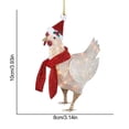 thumbnail image 2 of Navidad Adornos Colgantes Pollo Con Bufanda Sombrero De Navidad Colgante Colgante Decoraciones Para El Hogar Decoración De Vacaciones Inevent HA041423-05, 2 of 6