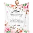 thumbnail image 1 of LHSHID Mema Gifts Gifts for Mema Mema Birthday Gifts Mema Gifts from Grandchildren Mema Gifts for Grandma Best Mema Ever Gifts Mema Gifts on Retirement Throw Blanket 30"x40", 1 of 8