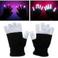 thumbnail image 3 of LED Gloves Finger Light Up Glow Rave Glove Flashing Christmas Gift Halloween Party Favors Winter Gloves-B, 3 of 9