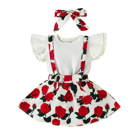 

Baby Summer Dress Suit Baby Girl Clothes Outfits Cottonsolid Color Topscasual3Pcs Set Spring Clothing Set