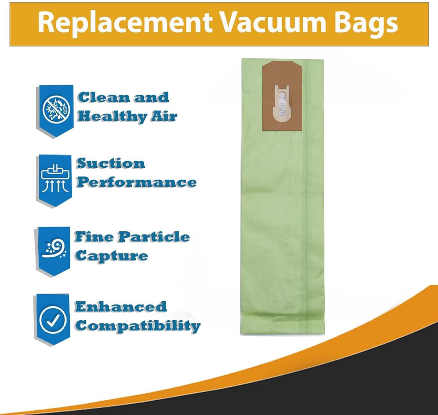 Replacement For Hoover CH50200,CH50300 Vacuum Cleaner Paper Bags (10 Bags) # Compare to Part AH10200
