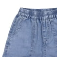 thumbnail image 6 of NIPAXO Boys Denim Shorts Elastic Waistband Washed Cotton Mid-Wash Relaxed Fit Jean Casual Seam Pocket Bottoms for Toddler Little Boys Age 4-5 Years Light Blue, 6 of 6