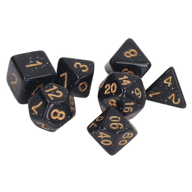Juego de Dados DND Dados de Poliedro de Números Dorados de Varios Lados para Juegos de Mesa Interactivos de Mazmorras y Dragones Suministros Escolares ANGGREK Otros