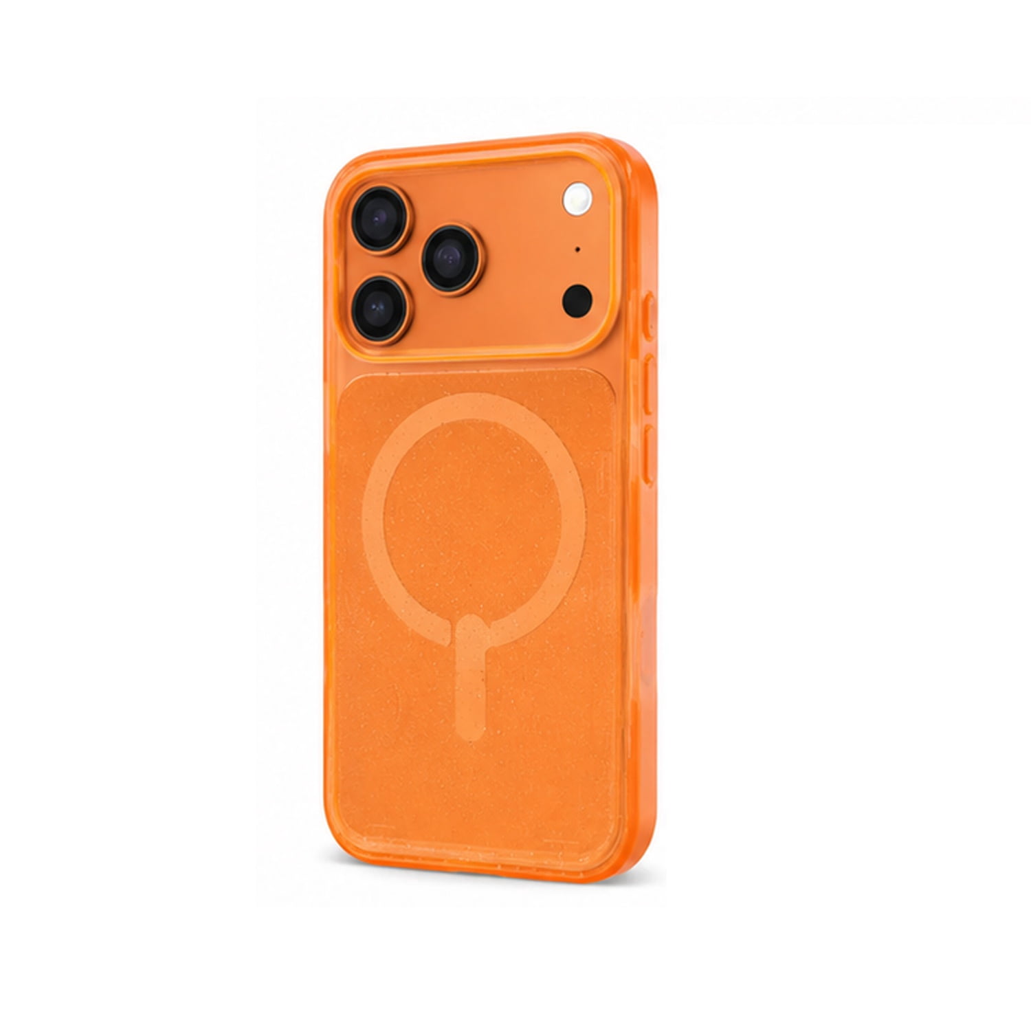 Glitter Magnetic Case with Wallet Slot for iPhone 17 Pro Max - Orange