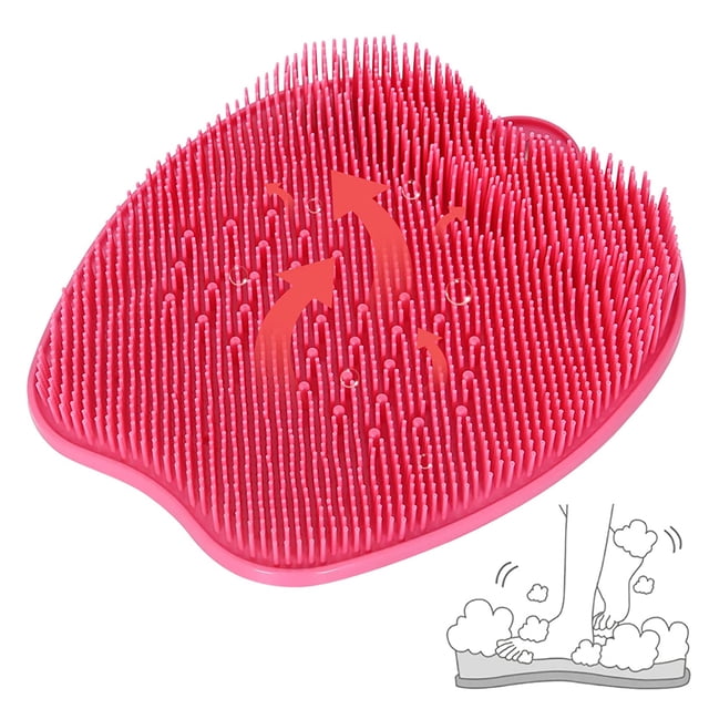 Almohadilla de masaje para baño de pies con ducha y exfoliante de gran tamaño, ventosa de silicona para baño de pies con masaje, lavabo de plástico grueso para pies, masajeador de baño de