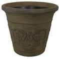thumbnail image 3 of Sunnydaze Arabella 19.5" x 19.5" x 17.5" Round Sable Polyresin Outdoor Planter Pot, 3 of 10