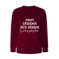 thumbnail image 2 of Gibobby Divertidas Sudaderas Sudadera informal con cuello redondo y hombros descubiertos para mujer, suéter largo con estampado de divertidas (Rojo, S), 2 of 4