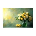 thumbnail image 5 of Mudket Framed Canvas Wall Art Ready to Hang, Lemon Flower Still Life Wall Art, Vintage Botanical Wall Decor, Farmhouse Wall Pictures for Kitchen Living Room Bathroom Office - 12"L x 8"W, 5 of 10