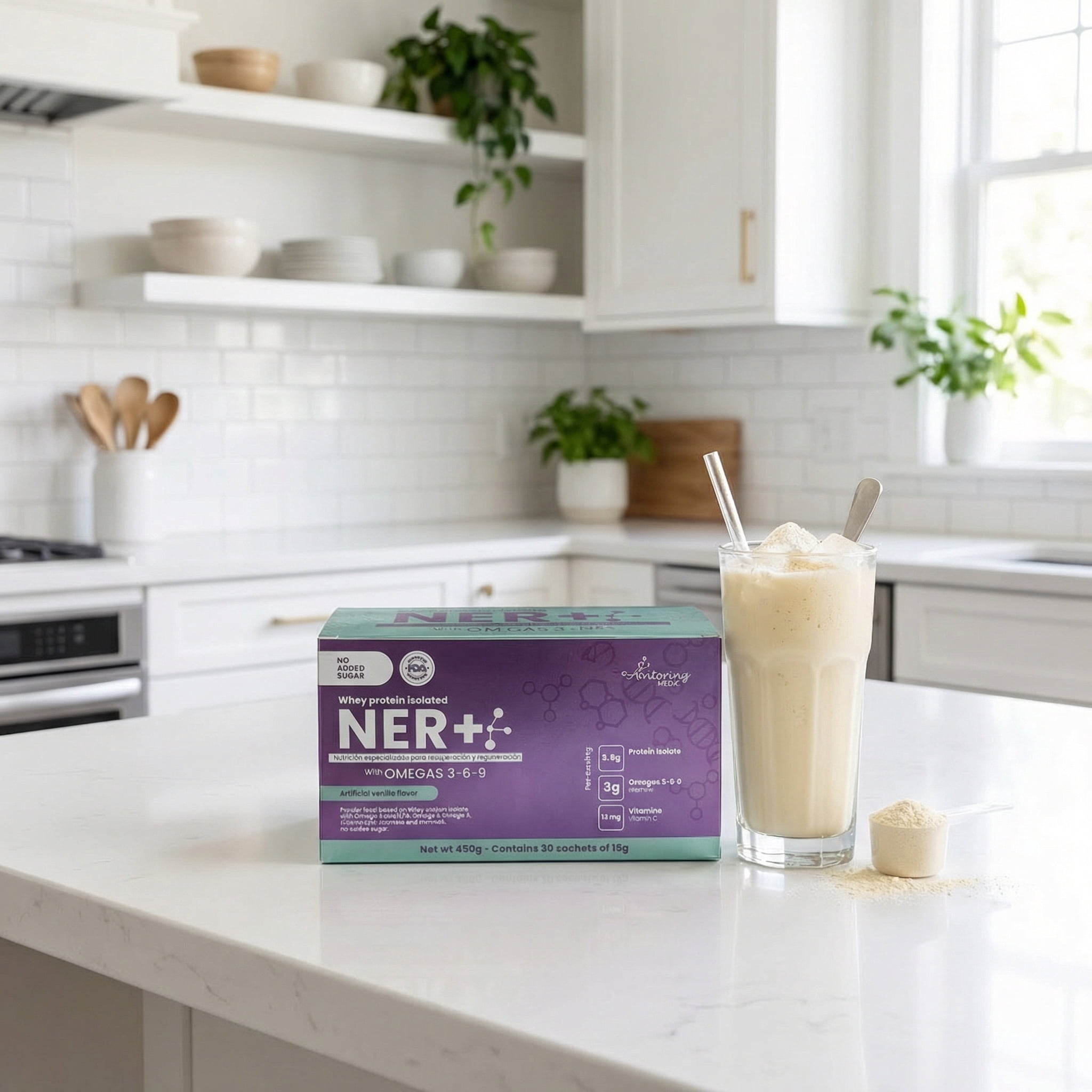 NER+ PROTEIN ISOLATED WITH OMEGA 3, 6, 9 PROTEINA MEDICA