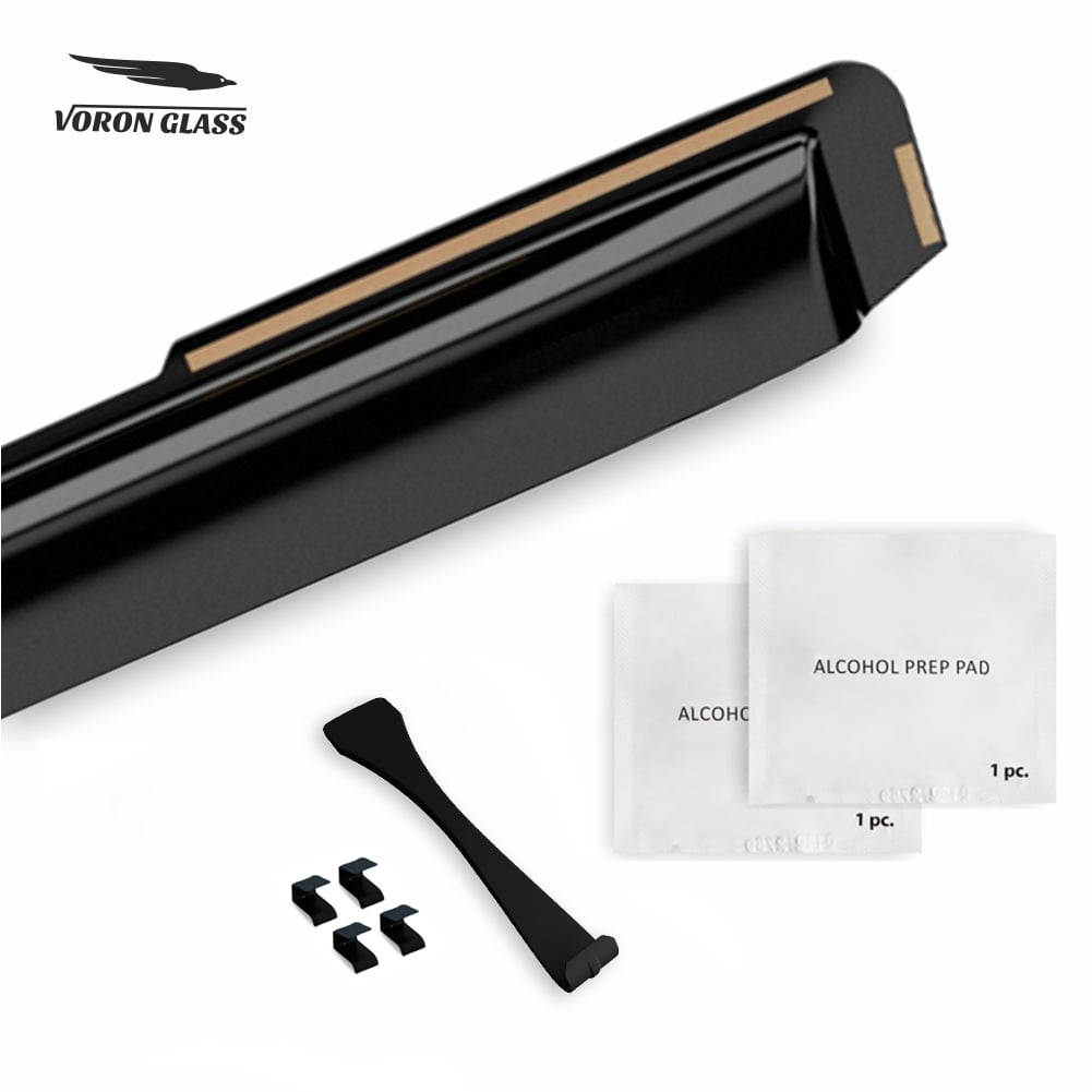 Voron Glass in-Channel Extra Durable Rain Guards for Kia Forte 2019-2024, Window Deflectors, Vent Window Visors, 4 Pieces - 200550