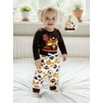 thumbnail image 5 of BemeyourBBs Baby Boy Thanksgiving Outfit Turkey Letter Print Rompers and Pants Hat, 5 of 9