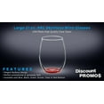 thumbnail image 2 of 10 ARC Stemless Wine Glasses Set, 21 oz. - Chardonnay, Cabernet, Merlot, Sauvignon - Red, 2 of 5