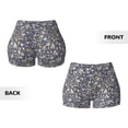 thumbnail image 5 of Kdxio Daisies Flowers Print Workout Shorts for Women Seamless Soft Smooth Gym Yoga Scrunch Active Shorts, 5 of 9