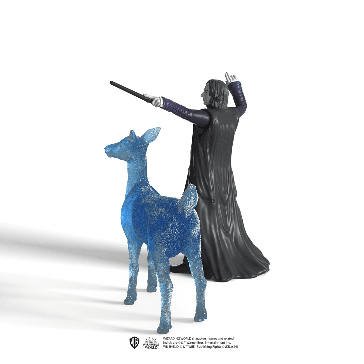 Schleich Harry Potter - 2 PC Professor Snape and Patronus Deer Figurines - Wizarding World Toys for Kids and Adults Ages 6+ | 42683