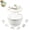 White, variant on Large Capacity Multi-Function Salad Spinner with Quick Stop Button, Salad Spinner Stainless Steel, Salad Spinner Large, with 5 Blade Slicer Egg Yolk Strainer Shredder