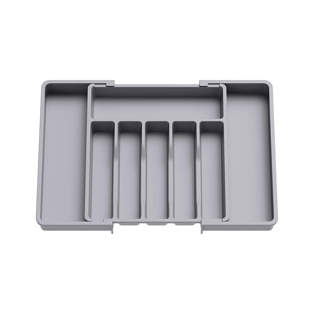 Moyic Bandeja de cajón expandible para organizar los utensilios con estilo Porta utensilios Premium Tamaño fácil de ajustar Almacenamiento y organización del hogar gris