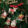 thumbnail image 1 of XWSHYW Adornos Colgantes Decoración Navideña de Madera Papá Noel Ciervo Navideño Colgante Navidad, 1 of 6