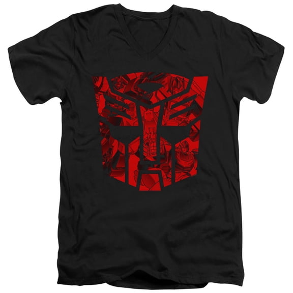 Transformers - Tonal Autobot - Slim Fit V Neck Shirt - Small