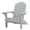 Gray, variant on Keter Kiawah Adirondack Resin All Weather Patio Fire Pit Chair with Cup Holder, Teal