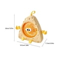 thumbnail image 2 of Cute Cheese Shaped Mini USB Rechargeable Portable Fan with Adjustable Speed, Hanging Loop, Lightweight Compact Design for Home, Office, Travel, 2 of 5